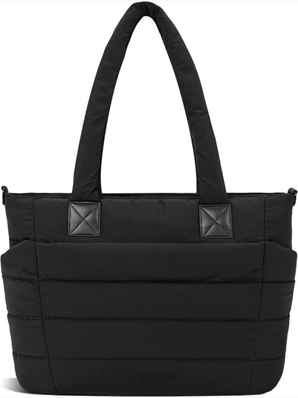 Large Puffer Tote Bag Quilted Work Nurse Bag 15.6" Laptop Travel Handbag